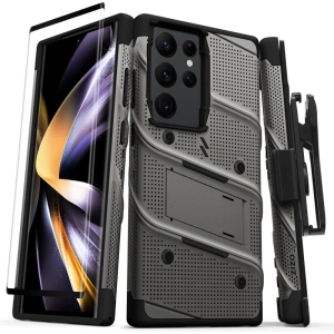 Hurtownia GSM - Etui ZIZO BOLT Series Samsung Galaxy S23 Ultra + sklo (šedé) - ZIZ121 - {ean13} - Hurt