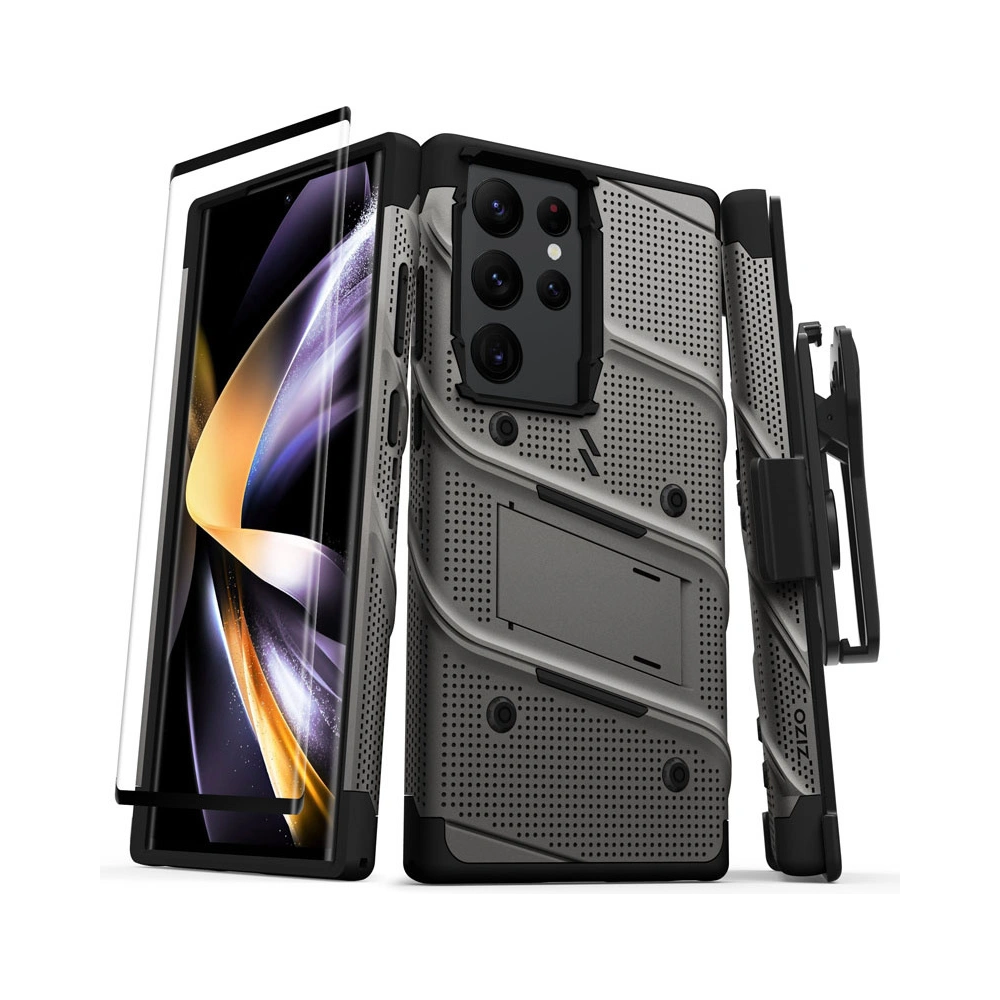 Hurtownia GSM - Etui ZIZO BOLT Series Samsung Galaxy S23 Ultra + sklo (šedé) - ZIZ121 - {ean13} - Hurt
