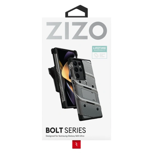 Etui ZIZO BOLT Series Samsung Galaxy S23 Ultra + szkło (szary)