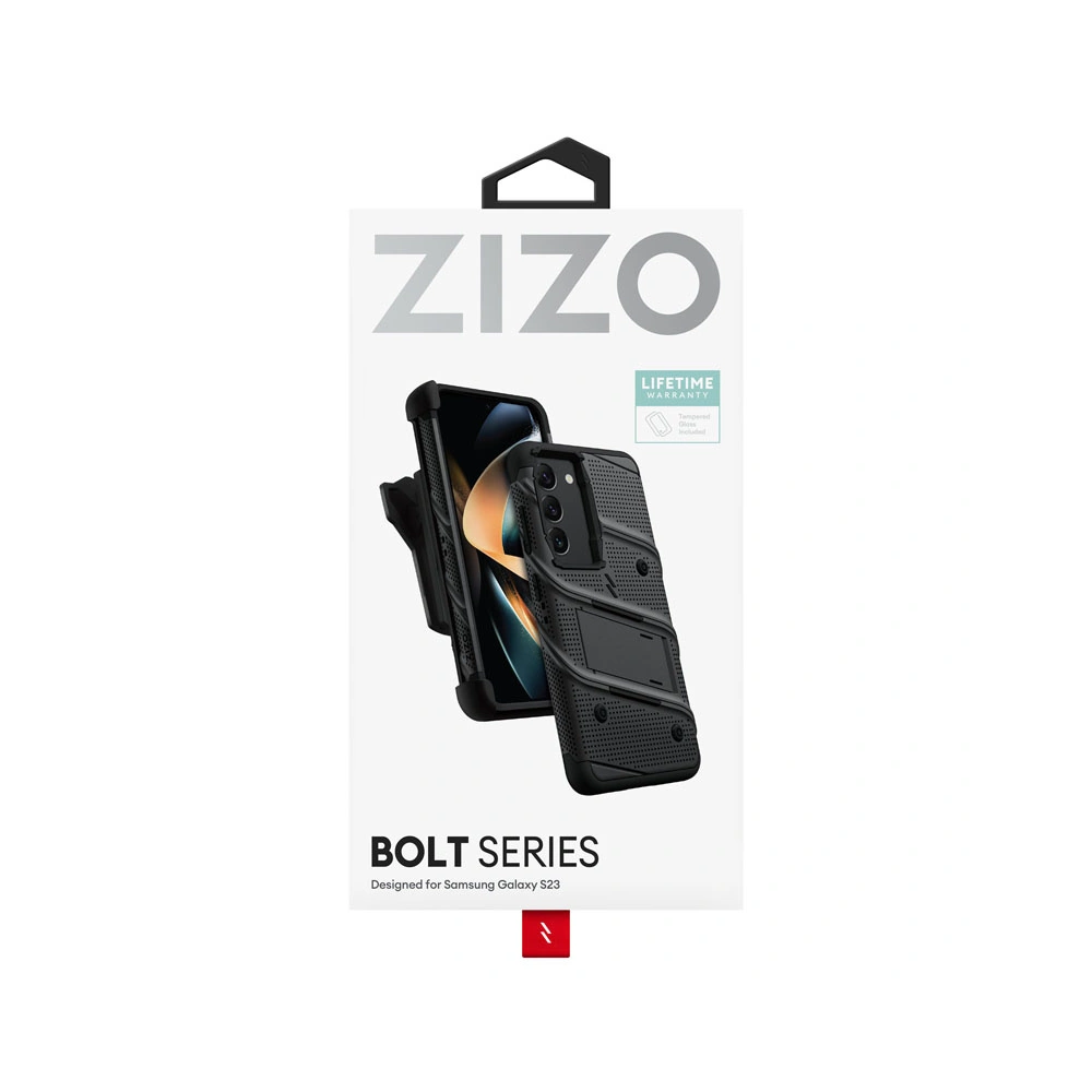 Hurtownia GSM - ZIZO BOLT Series tok Samsung Galaxy S23 + üveg (fekete) - ZIZ123 - {ean13} - Hurt