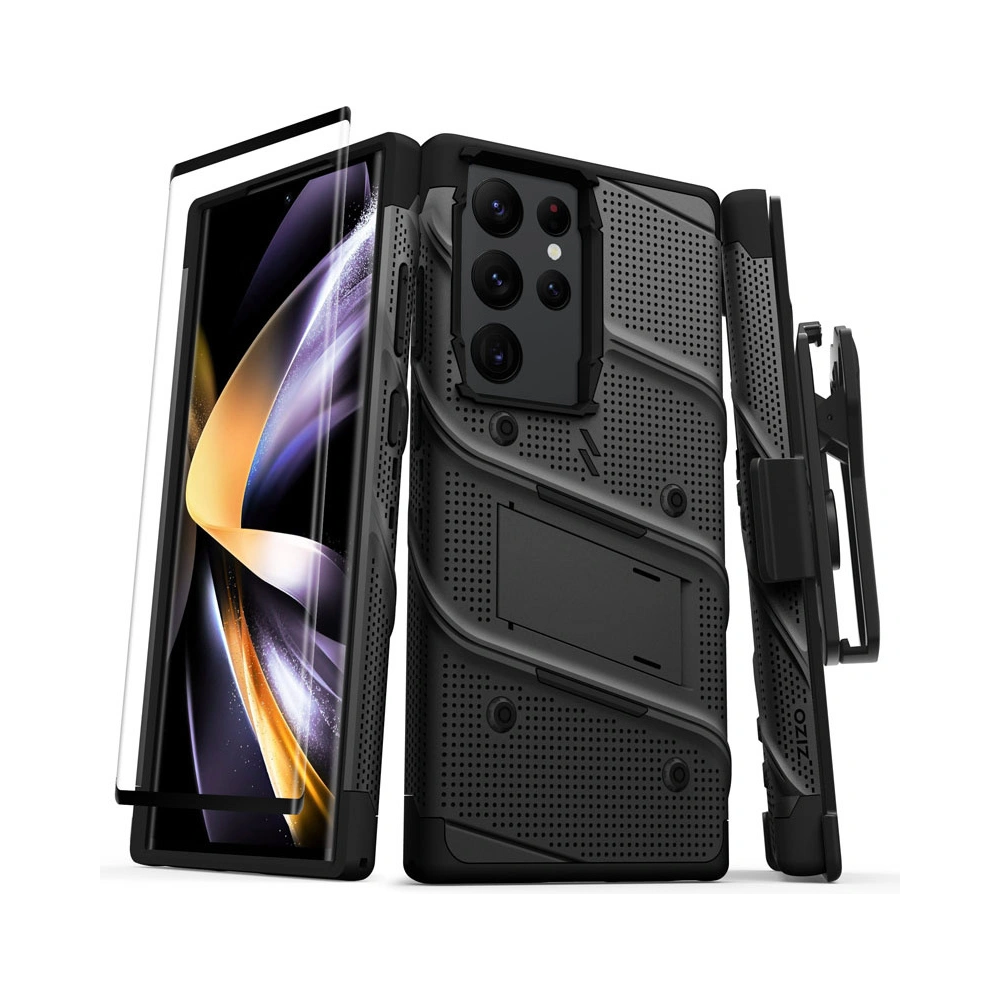 Hurtownia GSM - ZIZO BOLT Series tok Samsung Galaxy S23 Ultra + üveg (fekete) - ZIZ124 - {ean13} - Hurt