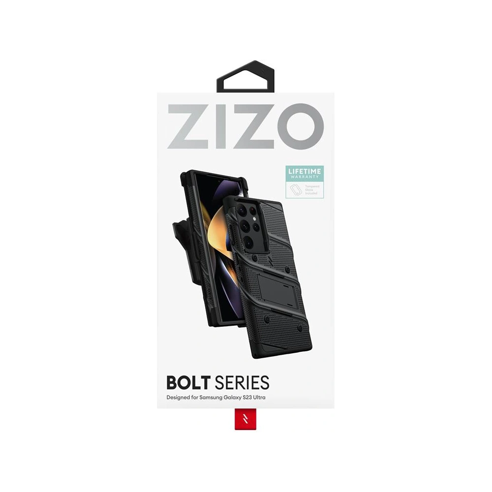 Hurtownia GSM - Etui ZIZO BOLT Series Samsung Galaxy S23 Ultra + sklo (černé) - ZIZ124 - {ean13} - Hurt