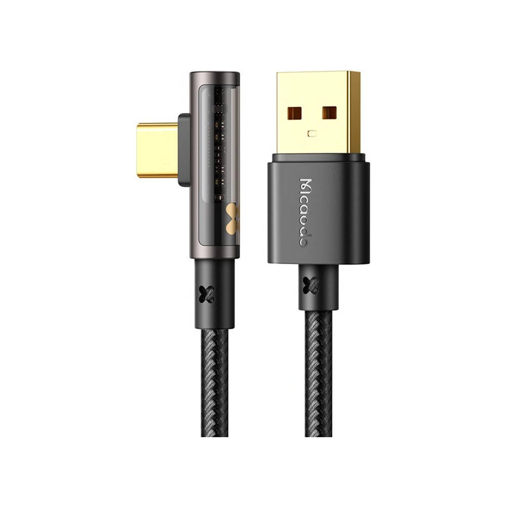 Hurtownia GSM - Sarokkábel Mcdodo Prism CA-3381 USB-A/USB-C 6A, 1.8m (fekete) - MDD98 - {ean13} - Hurt