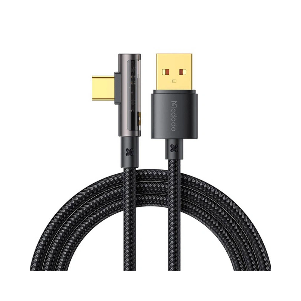 Hurtownia GSM - Kabel kątový Mcdodo Prism CA-3380 USB-A/USB-C 6A, 1.2m (černý) - MDD99 - {ean13} - Hurt