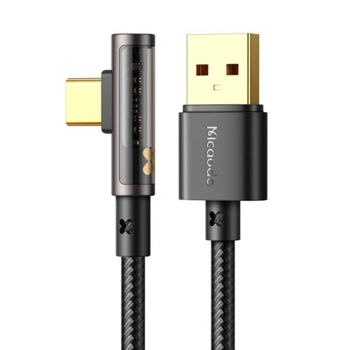 Kabel kątowy Mcdodo Prism CA-3380 USB-A/USB-C 6A, 1.2m (czarny)