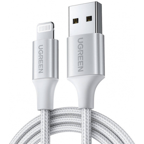 Ugreen Distributor - 6957303861620 - UGR1458 - UGREEN US199 USB-A/Lightning Cable 2.4A, 1.5m (silver) - B2B homescreen