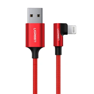 Hurtownia GSM - Kabel kątowy UGREEN US299 USB-A/Lightning 2.4A, 1m (czerwony) - UGR1459 - {ean13} - Hurt