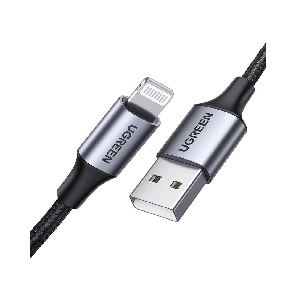 Hurtownia GSM - Kabel UGREEN US199 USB-A/Lightning 2.4A 1.5m (černý) - UGR1460 - {ean13} - Hurt