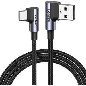 Hurtownia GSM - Cablu unghiular UGREEN US176 USB-C/USB-A 3A, 3m (negru) - UGR1467 - {ean13} - Hurt