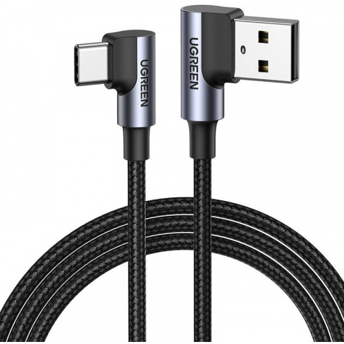 Ugreen Distributor - 6957303878758 - UGR1467 - UGREEN US176 USB-C/USB-A Angle Cable 3A, 3m (black) - B2B homescreen