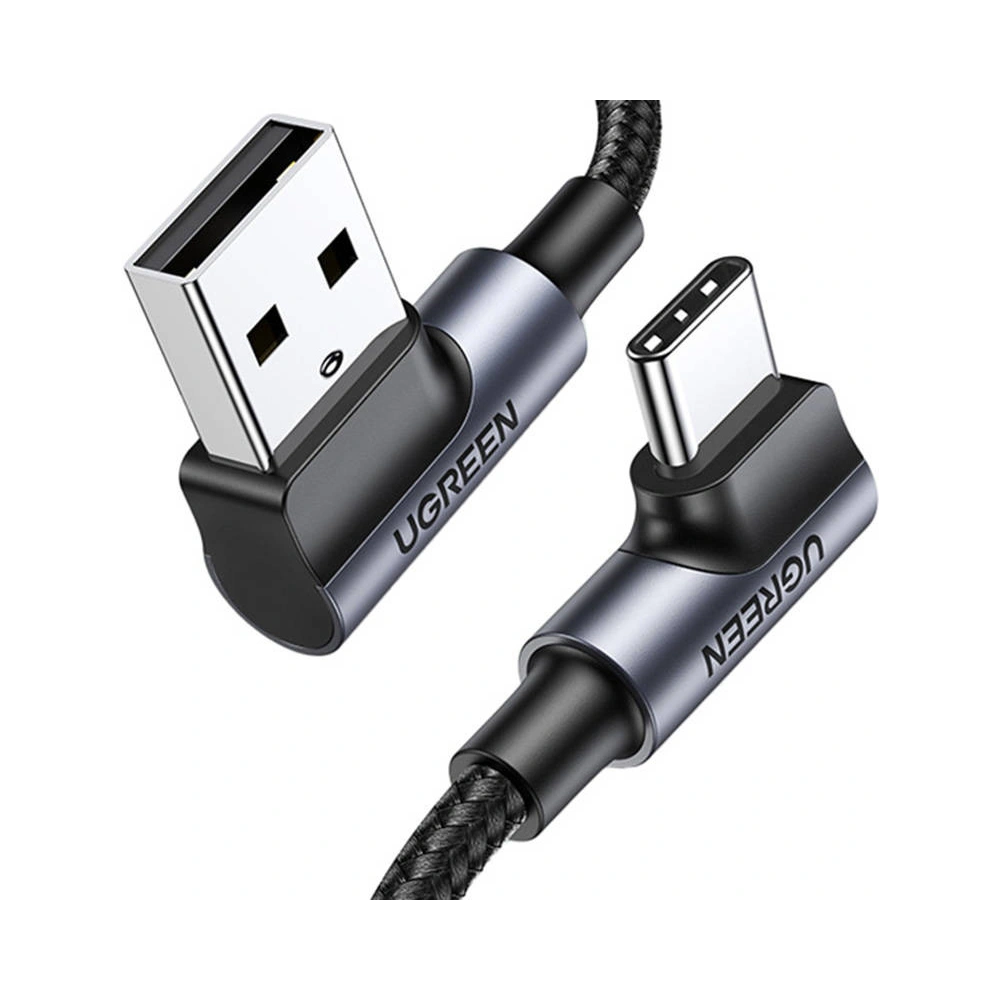 Hurtownia GSM - Cablu unghiular UGREEN US176 USB-C/USB-A 3A, 3m (negru) - UGR1467 - {ean13} - Hurt