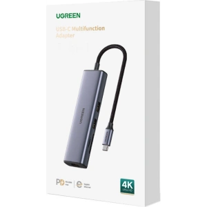 Hurtownia GSM - HUB UGREEN USB-C/2x USB 3.0 + HDMI + RJ45 + SD/TF - UGR1472 - {ean13} - Hurt