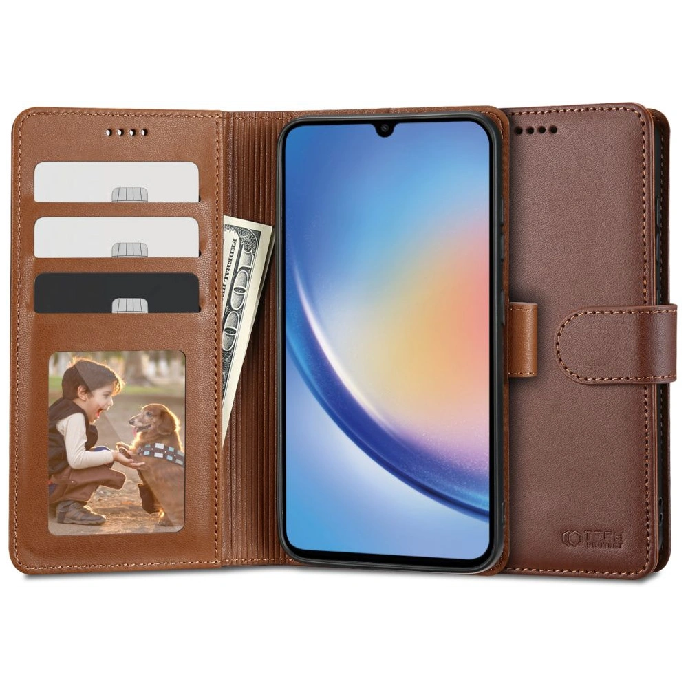 Hurtownia GSM - Etui Tech-Protect Wallet Samsung Galaxy A34 5G Barna - THP1765 - {ean13} - Hurt