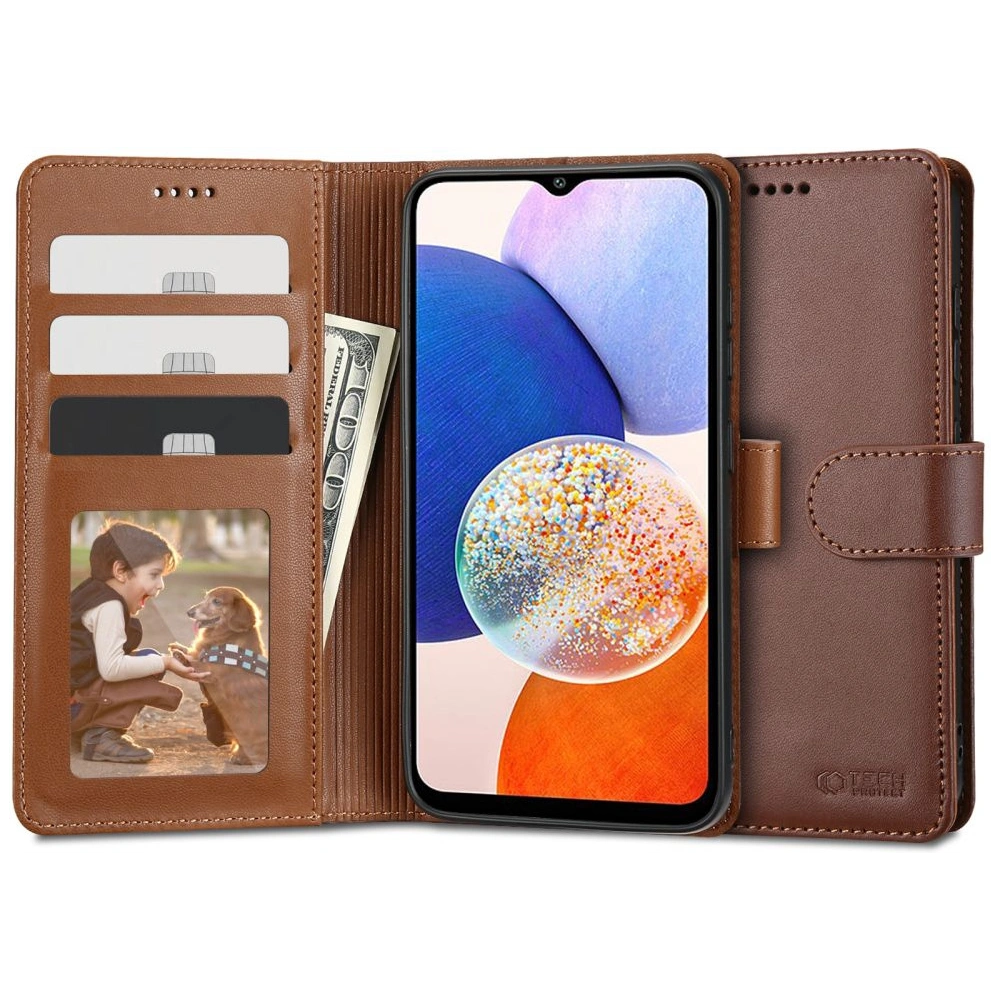 Hurtownia GSM - Etui Tech-Protect Wallet Samsung Galaxy A14 5G Barna - THP1768 - {ean13} - Hurt