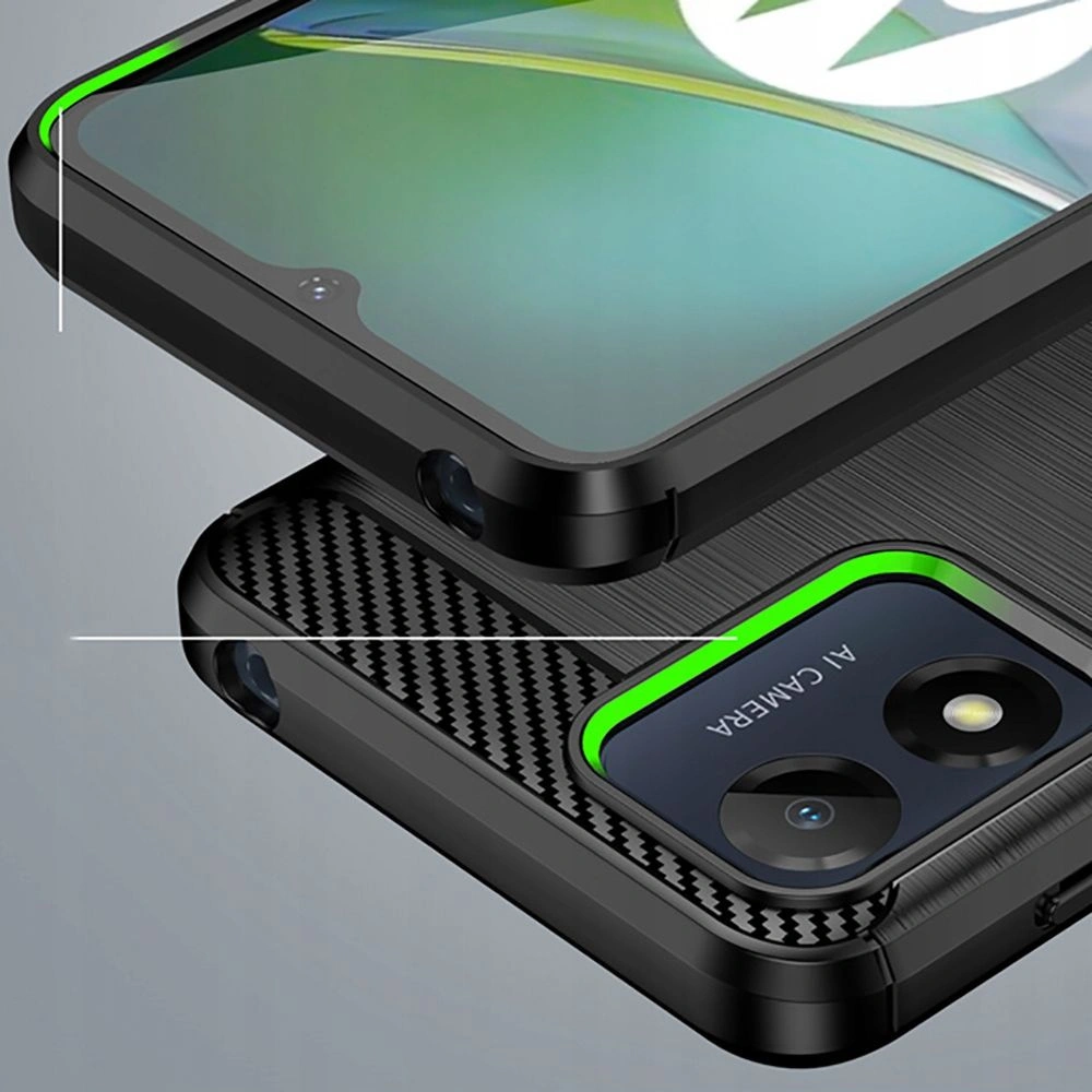Hurtownia GSM - Etui Tech-Protect TPUCarbon Motorola Moto E13 Negru - THP1775 - {ean13} - Hurt