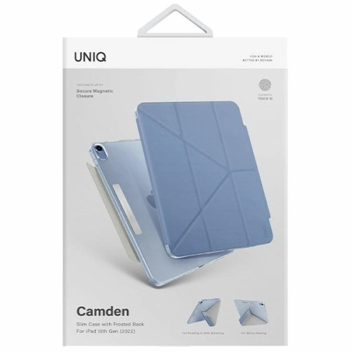 Etui UNIQ Camden Apple iPad 10.9" 2022 / 11" 2025 niebieski/northern blue Antimicrobial