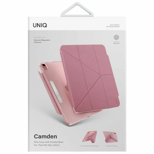 Etui UNIQ Camden Apple iPad 10.9" 2022 / 11" 2025 różowy/rouge pink Antimicrobial