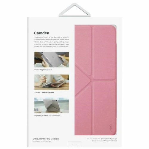 Etui UNIQ Camden Apple iPad 10.9" 2022 / 11" 2025 różowy/rouge pink Antimicrobial