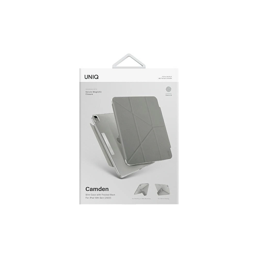 Hurtownia GSM - Etui UNIQ Camden Apple iPad 10.9 2022 (10. generáció) szürke/grey fossil Antimikrobiális - UNIQ858 - {ean13} - Hurt