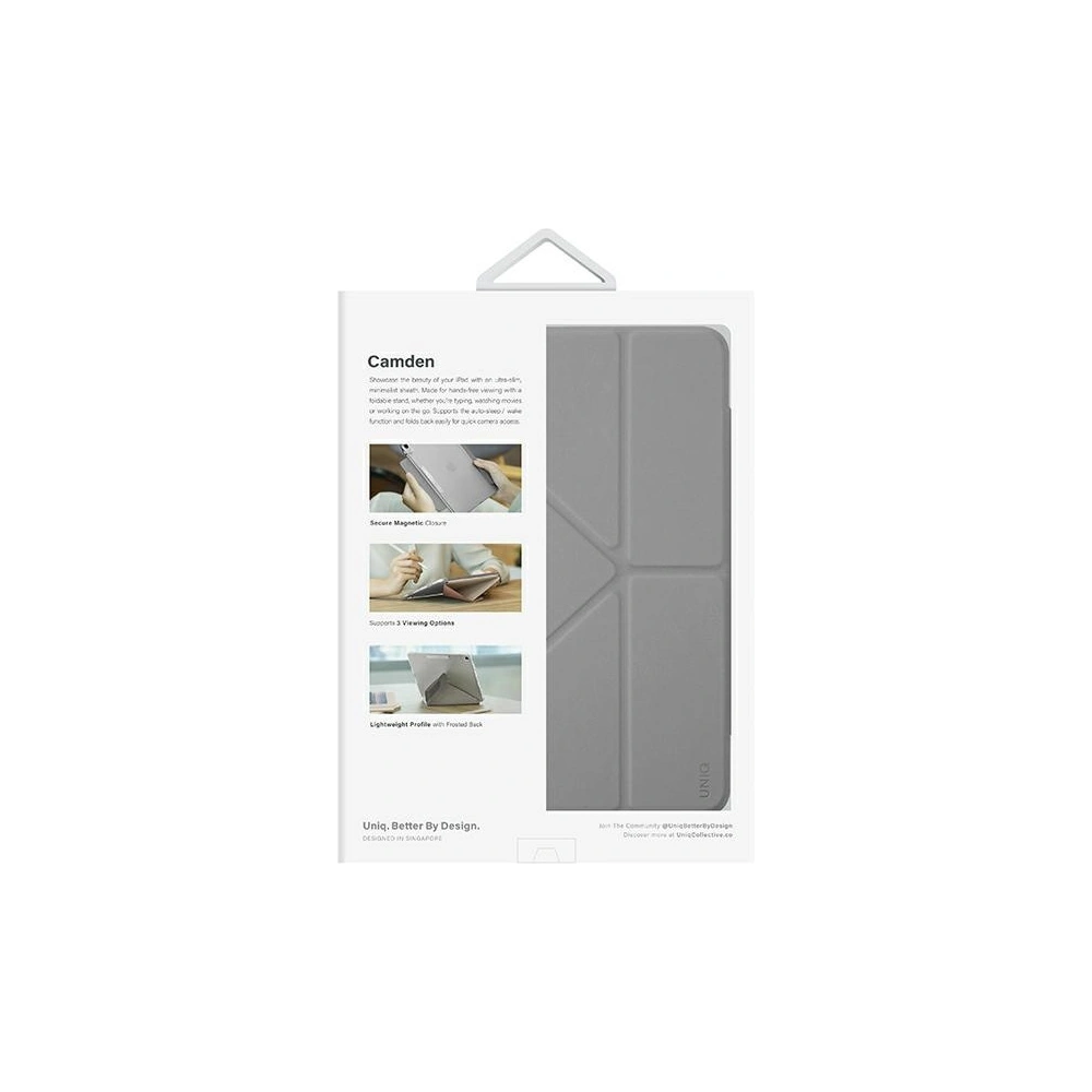 Hurtownia GSM - Etui UNIQ Camden Apple iPad 10.9 2022 (10. generáció) szürke/grey fossil Antimikrobiális - UNIQ858 - {ean13} - Hurt