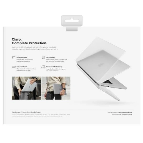 Etui UNIQ Claro Apple MacBook Air 13 2022 przezroczysty/dove matte clear