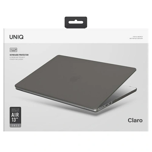 Etui UNIQ Claro Apple MacBook Air 13 2022 szary/smoke grey
