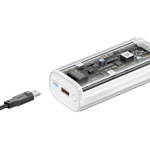 Powerbank USAMS 9000mAh PD 20W QC3.0+PD Dual-Port Fast Charge biały/white (US-CD189)