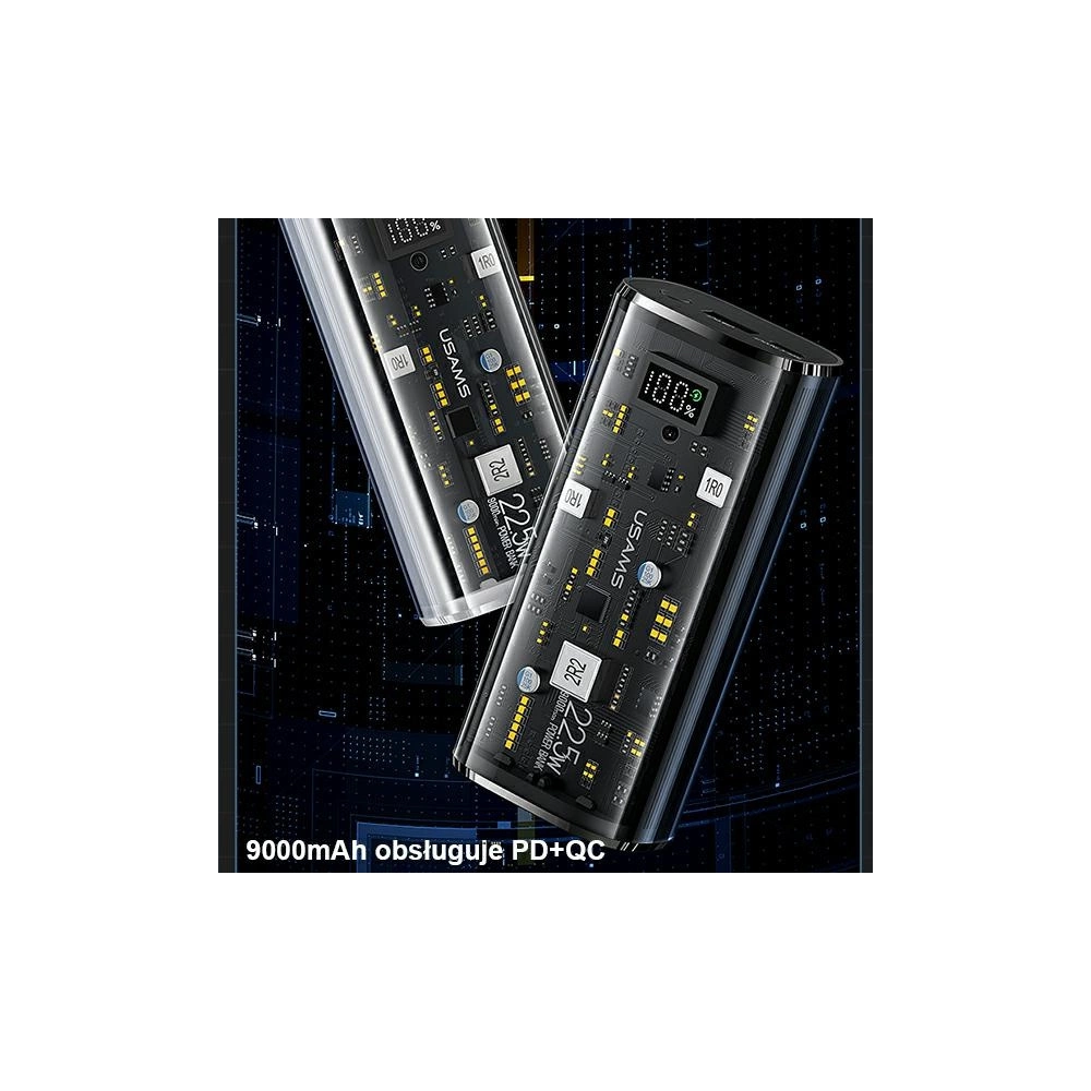 Hurtownia GSM - Powerbanka USAMS 9000mAh PD 20W QC3.0+PD Dual-Port Fast Charge bílá/bílá (US-CD189) - USA913 - {ean13} - Hurt