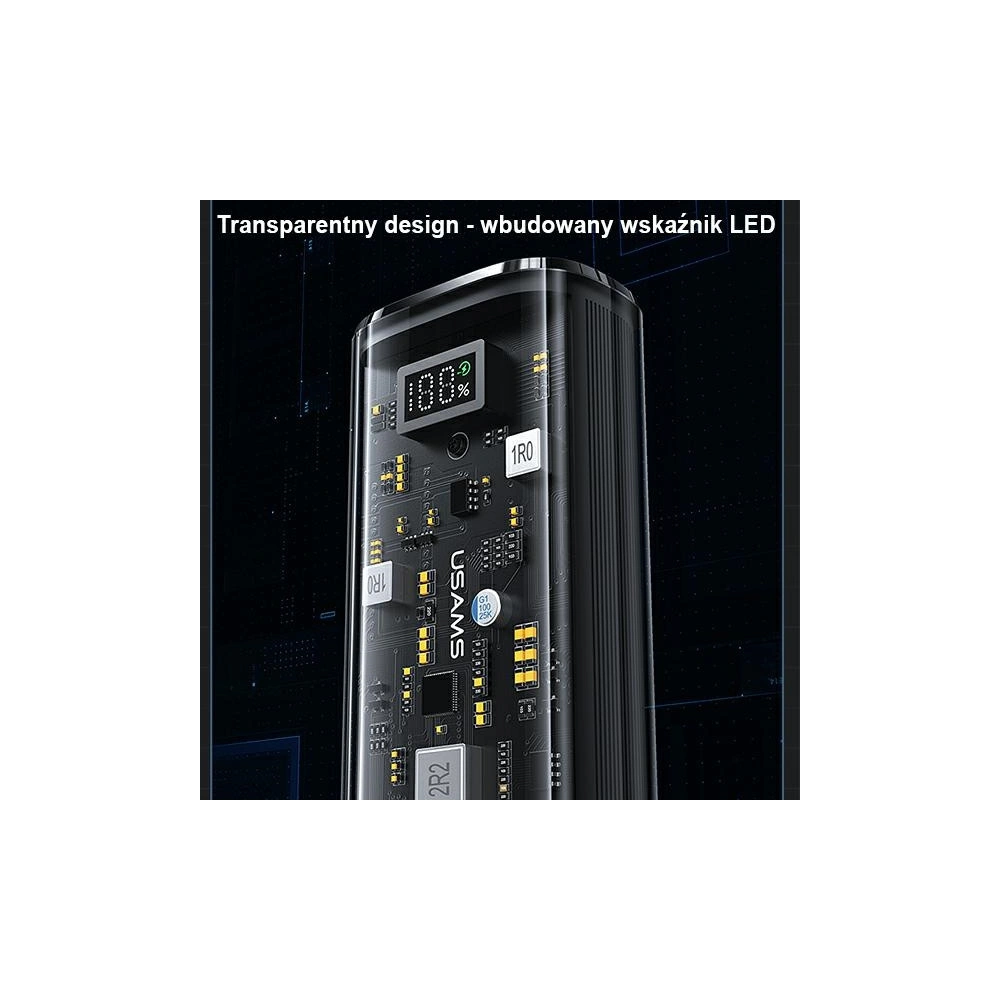 Hurtownia GSM - Powerbanka USAMS 9000mAh PD 20W QC3.0+PD Dual-Port Fast Charge bílá/bílá (US-CD189) - USA913 - {ean13} - Hurt