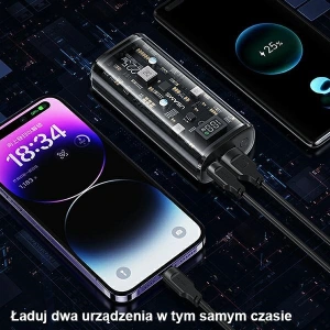 Powerbank USAMS 9000mAh PD 20W QC3.0+PD Dual-Port Fast Charge czarny/black (US-CD189)