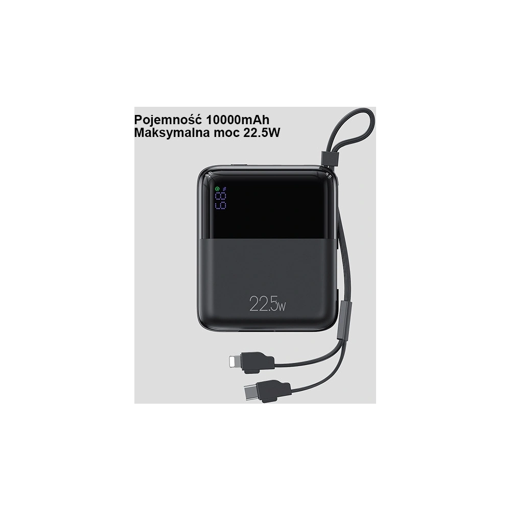 Hurtownia GSM - Powerbank USAMS PB69 10000mAh 22.5W QC3.0+PD Fast Charge Digital Display czarny/black (US-CD186) - USA915 - {ean13} - Hurt