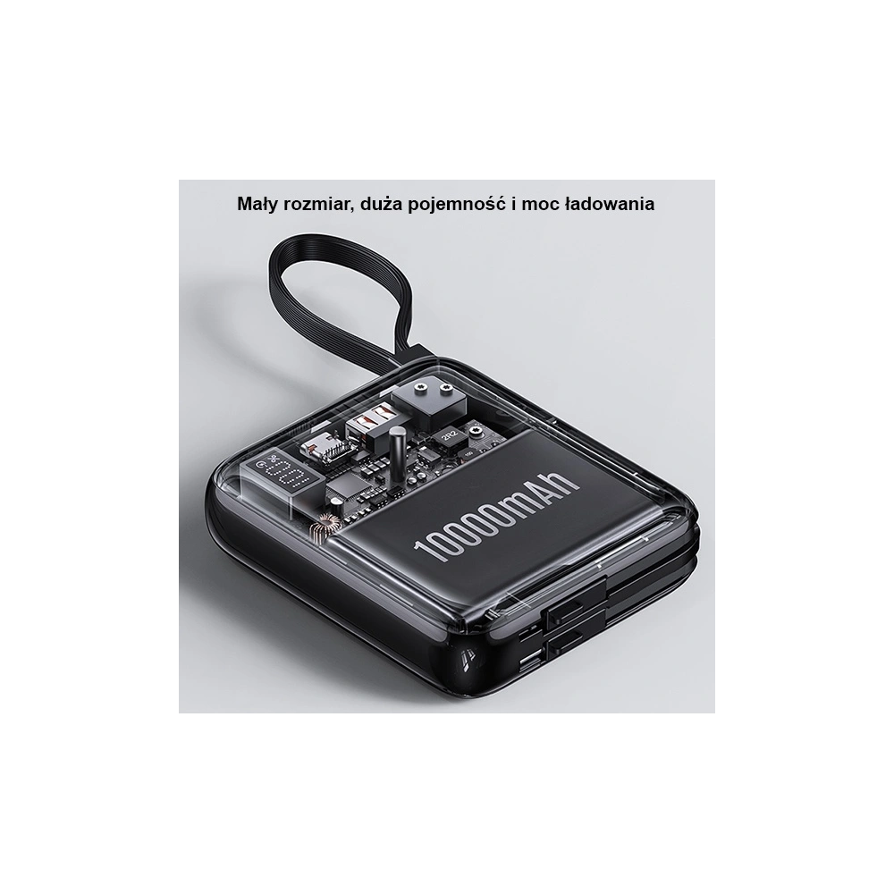 Hurtownia GSM - Powerbank USAMS PB69 10000mAh 22.5W QC3.0+PD Gyors Töltés Digitális Kijelző fekete (US-CD186) - USA915 - {ean13} - Hurt
