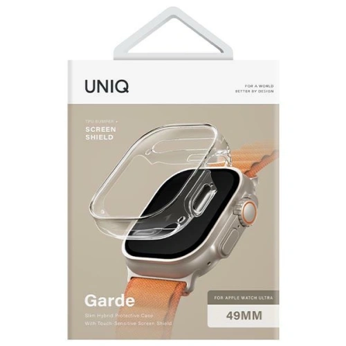 Etui UNIQ Garde Apple Watch Ultra 49mm przezroczysty/dove clear