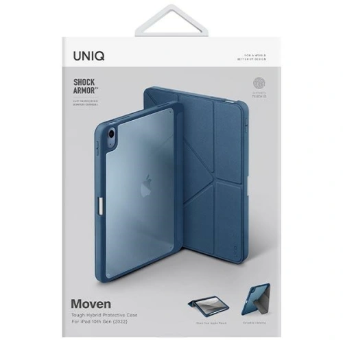 Etui UNIQ Moven Apple iPad 10.9 2022 (10. generacji) niebieski/capri blue