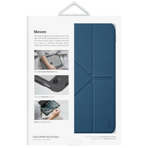 Etui UNIQ Moven Apple iPad 10.9 2022 (10. generacji) niebieski/capri blue