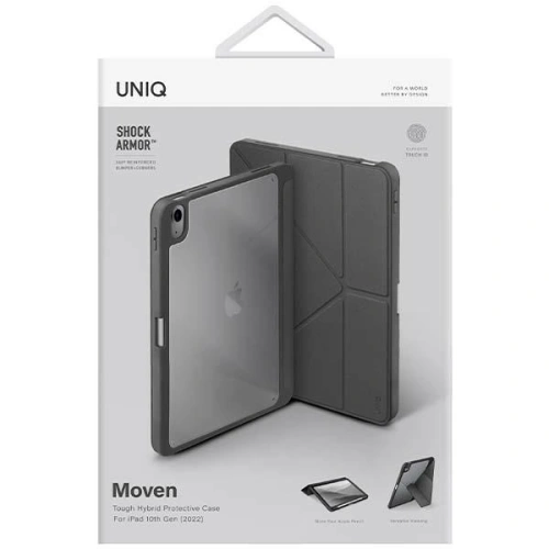Etui UNIQ Moven Apple iPad 10.9" 2022 / 11" 2025 szary/charcoal grey