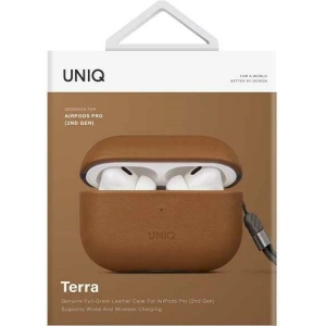 Etui UNIQ Terra Apple AirPods Pro 2 Genuine Leather brązowy/toffee brown