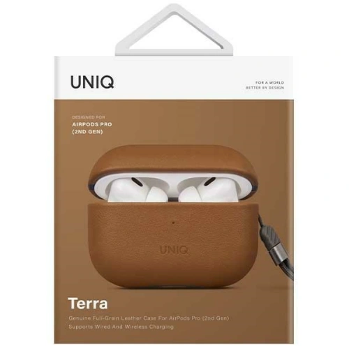 Etui UNIQ Terra Apple AirPods Pro 2 Genuine Leather brązowy/toffee brown