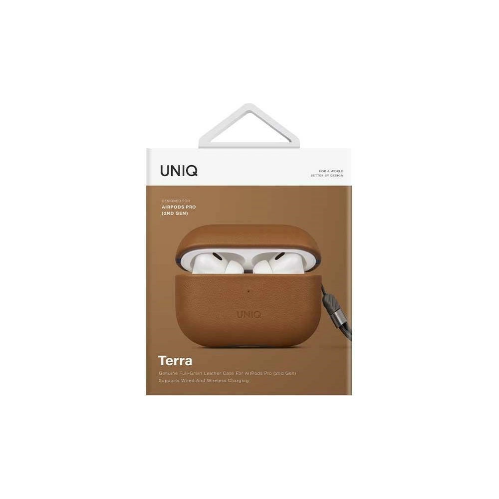 Hurtownia GSM - Etui UNIQ Terra Apple AirPods Pro 2 din piele naturală maro/toffee - UNIQ867 - {ean13} - Hurt