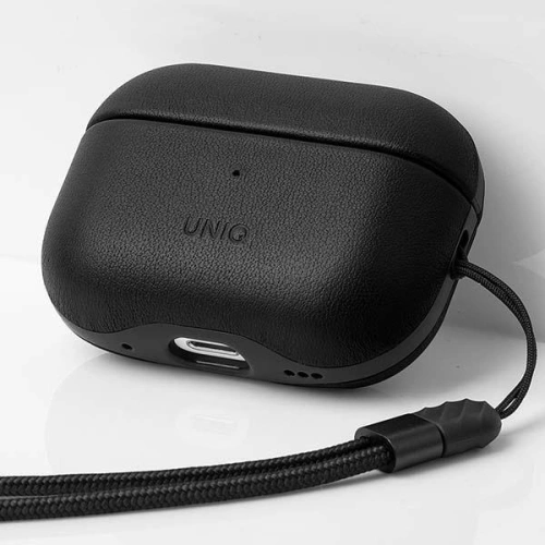 Etui UNIQ Terra Apple AirPods Pro 2 Genuine Leather czarny/dallas black