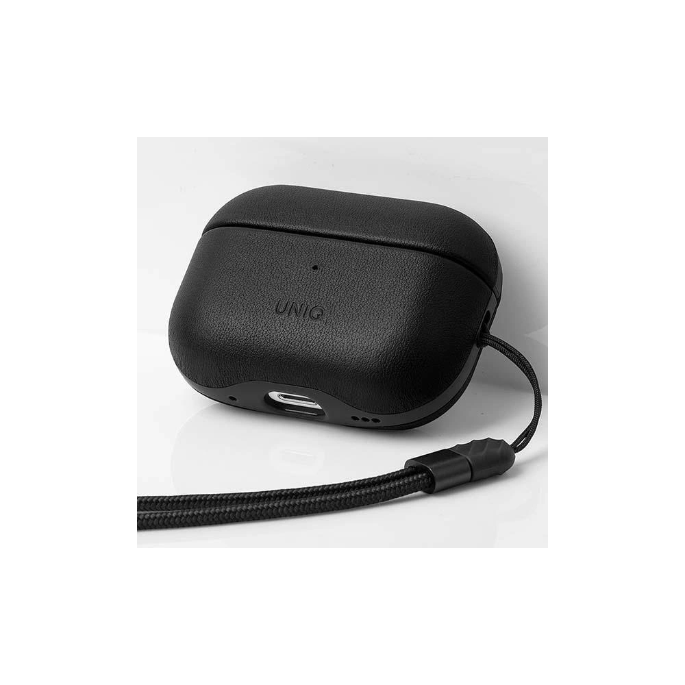 Hurtownia GSM - Etui UNIQ Terra Apple AirPods Pro 2 din piele autentică negru/dallas black - UNIQ868 - {ean13} - Hurt