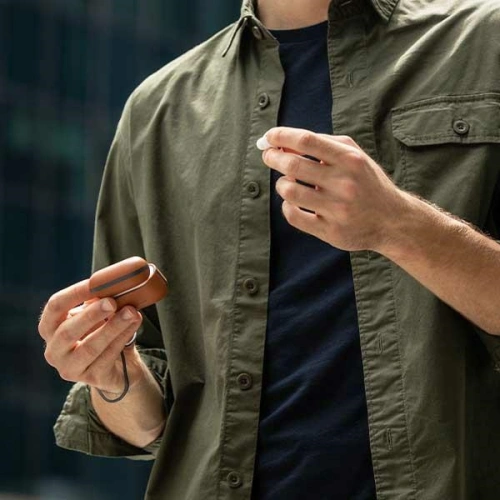 Etui UNIQ Terra Apple AirPods Pro 2 Genuine Leather niebieski/space blue