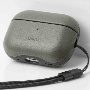 Etui UNIQ Terra Apple AirPods Pro 2 Genuine Leather zielony/lichen green