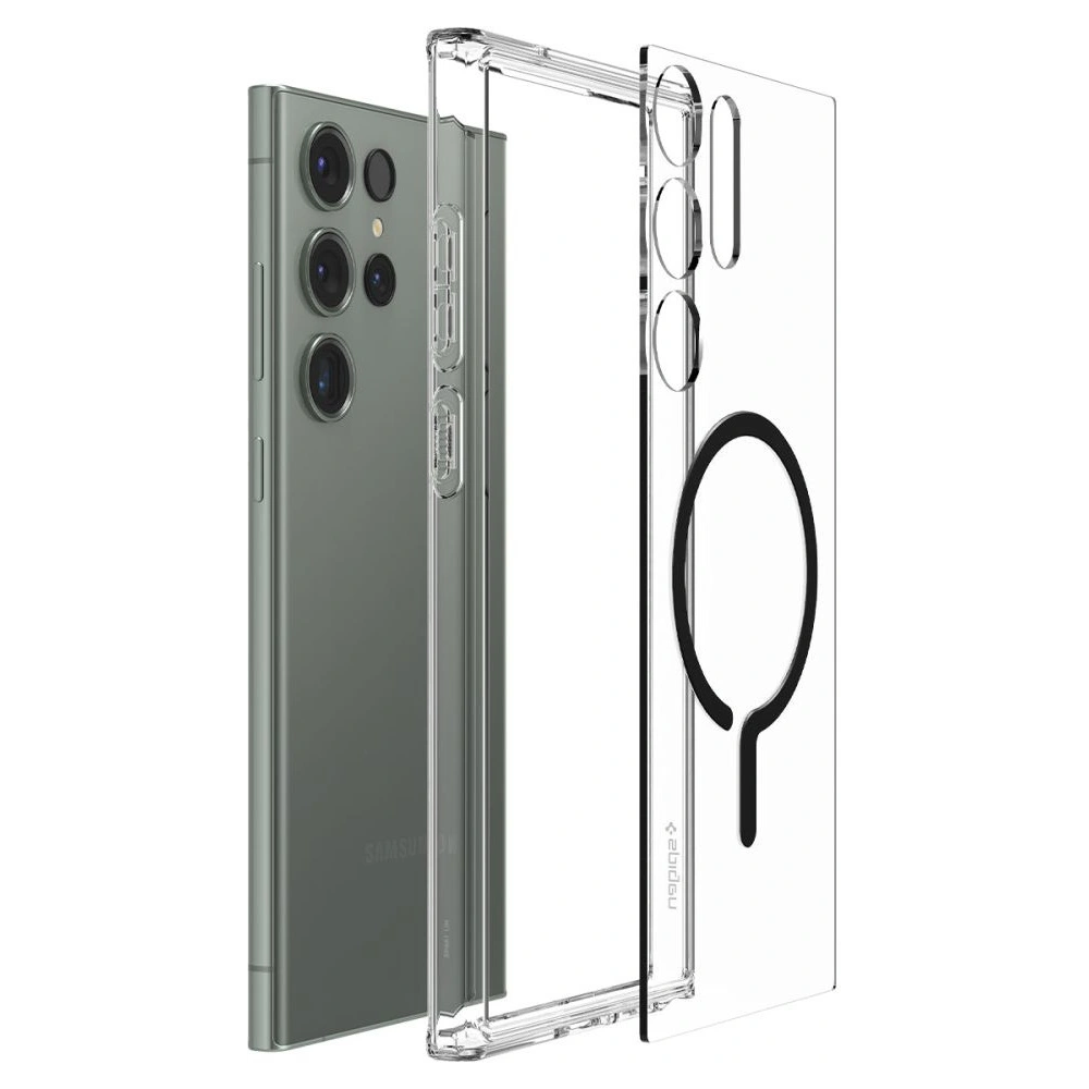 Hurtownia GSM - Etui Spigen Ultra Hybrid OneTap Ring MagSafe Samsung Galaxy S23 Ultra Fekete - SPN2789 - {ean13} - Hurt
