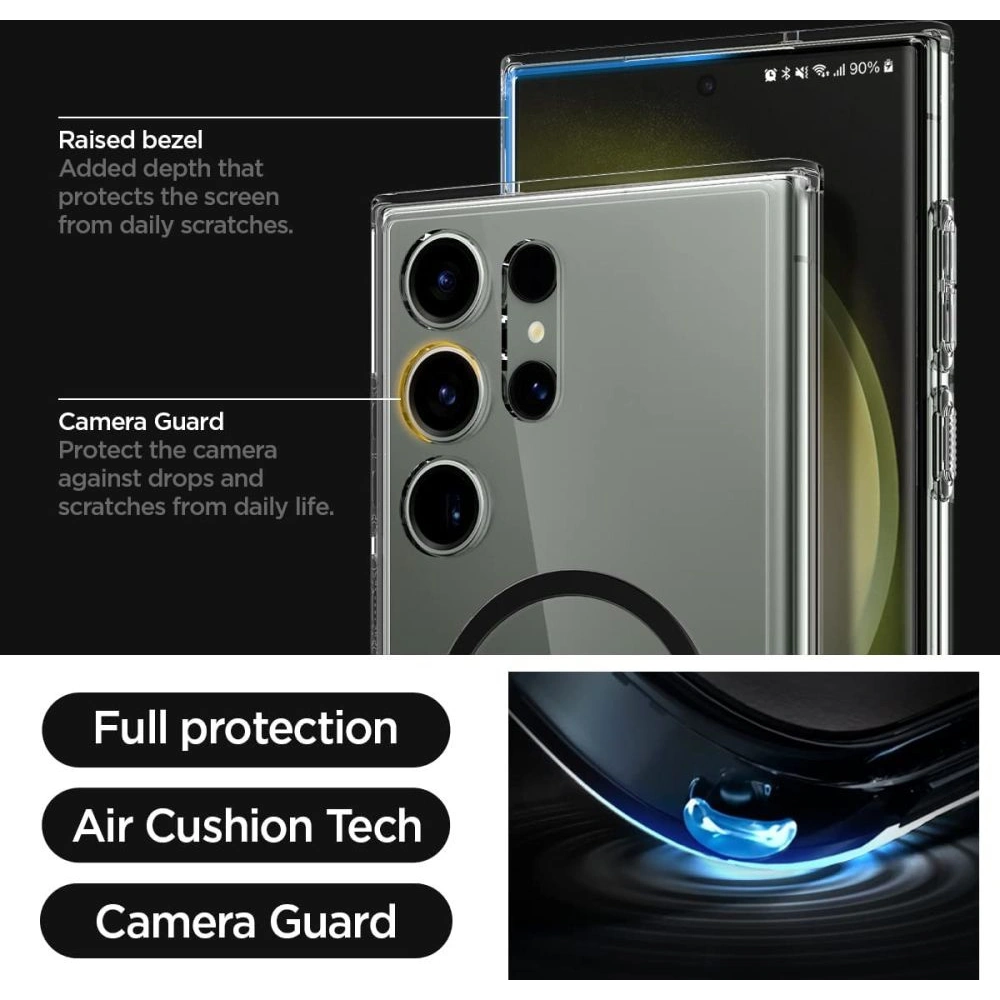 Hurtownia GSM - Etui Spigen Ultra Hybrid OneTap Ring MagSafe Samsung Galaxy S23 Ultra Schwarz - SPN2789 - {ean13} - Hurt