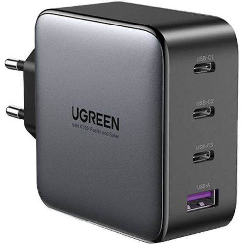 Hurtownia Ugreen - 6957303895755 - UGR1474 - Ładowarka sieciowa UGREEN CD226, 3x USB-C, 1x USB-A, GaN, PD3.0, QC4+, 100W + kabel 1.5m (szary) - B2B homescreen