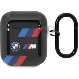 Hurtownia GSM - Etui BMW BMA222SOTK Apple AirPods 2/1 černý/black Tricolor Stripes - BMW346 - {ean13} - Hurt