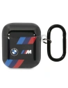 Etui BMW BMA222SOTK Apple AirPods 2/1 fekete/black Tricolor Stripes
