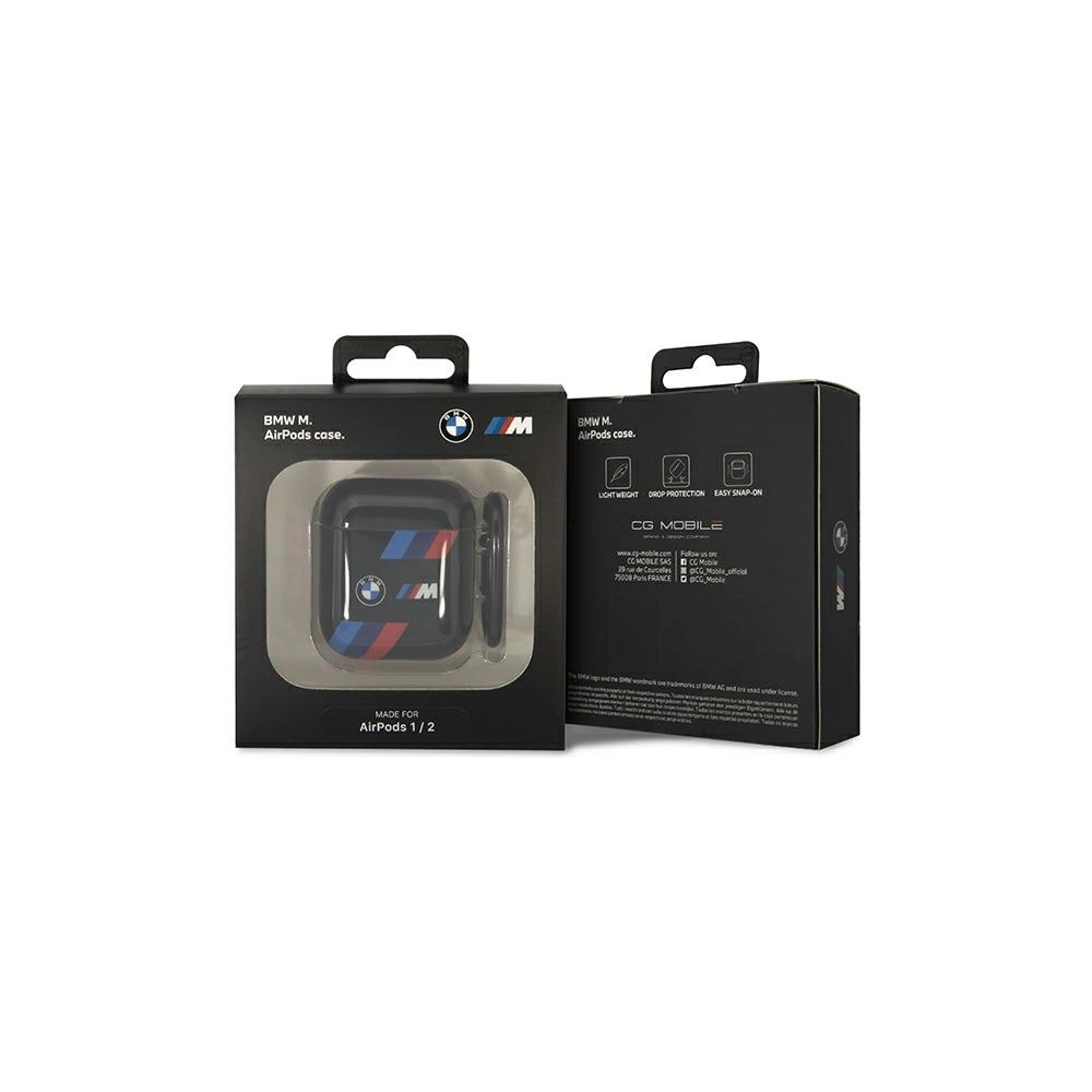 Wholesale BMW BMA222SOTK Apple AirPods 2/1 black Tricolor Stripes - BMW346 - {ean13} - Hurt