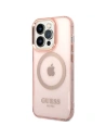 Hurtownia GSM - Etui Guess GUHMP14XHTCMP Apple iPhone 14 Pro Max różowy/pink hard case Gold Outline Translucent MagSafe - GUE2429 - {ean13} - Hurt